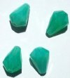 4 16x12mm Milky Green Opal Faceted Drop Beads